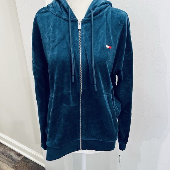 Tommy Hilfiger Sport  Full Zip Hoodie, Women's XL, Oceanic Green (A0126) - Picture 1 of 10